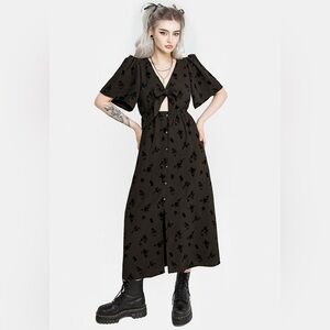 Disturbia Dahlia Cut Out Midaxi Dress US 2 / UK 6